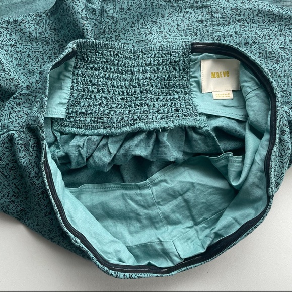 Maeve Anthropology Teal Blue Strapless Top Size 2 - Picture 8 of 8